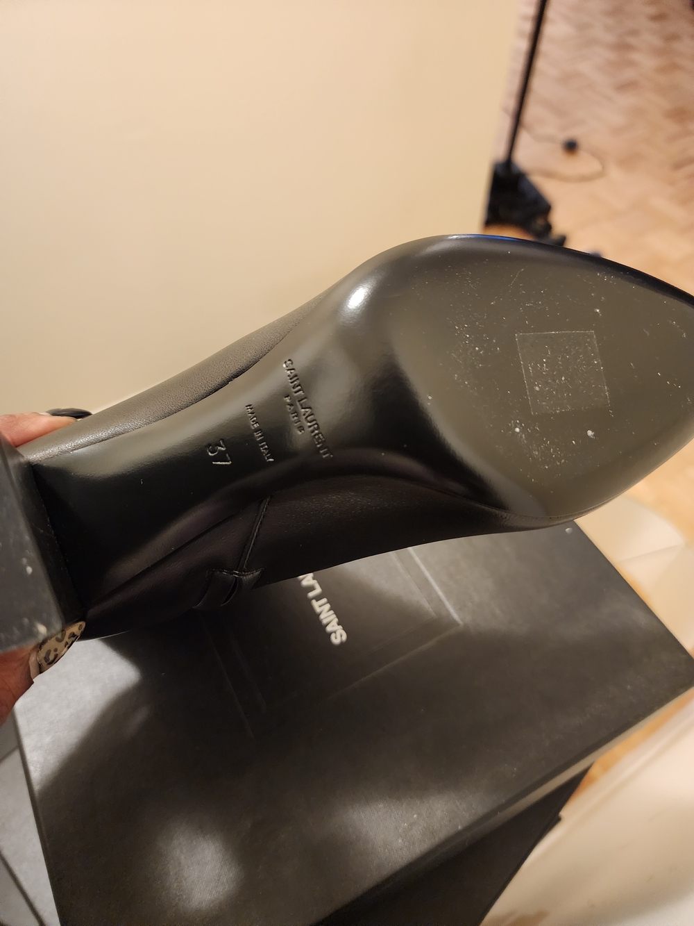 Saint Laurent Black Leather Women's Ankle Boots